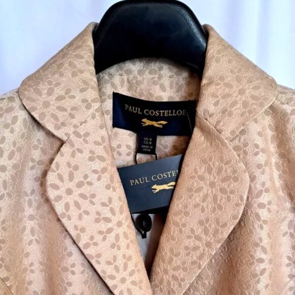 PAUL COSTELLOE BLAZER jacket Sz 8 Jacquard pattern FORMAL OFFICE **SUBLIME** NWT - Picture 2 of 9